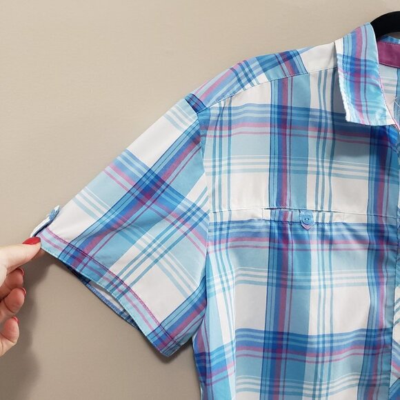 Kuhl Plaid Short Sleeve Button Down Shirt XL - Picture 6 of 9